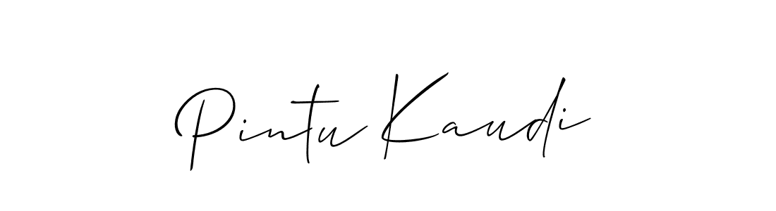 How to Draw Pintu Kaudi signature style? Allison_Script is a latest design signature styles for name Pintu Kaudi. Pintu Kaudi signature style 2 images and pictures png