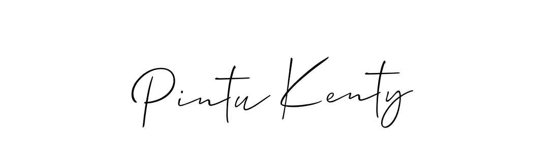 Design your own signature with our free online signature maker. With this signature software, you can create a handwritten (Allison_Script) signature for name Pintu Kenty. Pintu Kenty signature style 2 images and pictures png