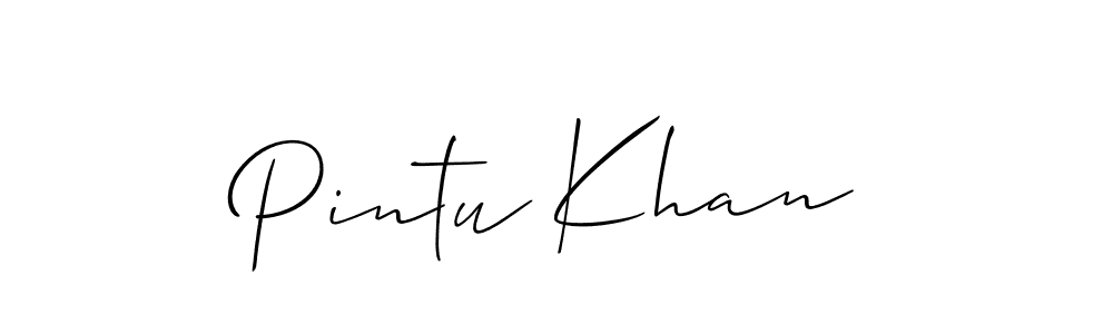 Also we have Pintu Khan name is the best signature style. Create professional handwritten signature collection using Allison_Script autograph style. Pintu Khan signature style 2 images and pictures png