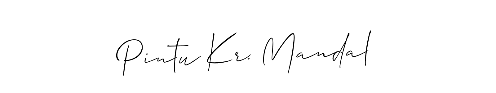 It looks lik you need a new signature style for name Pintu Kr. Mandal. Design unique handwritten (Allison_Script) signature with our free signature maker in just a few clicks. Pintu Kr. Mandal signature style 2 images and pictures png