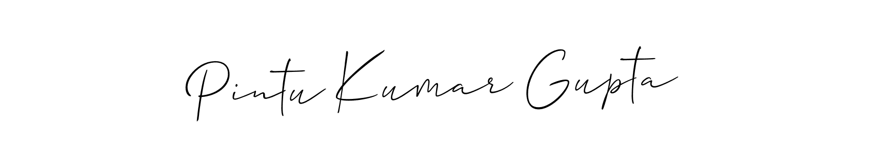 Also we have Pintu Kumar Gupta name is the best signature style. Create professional handwritten signature collection using Allison_Script autograph style. Pintu Kumar Gupta signature style 2 images and pictures png