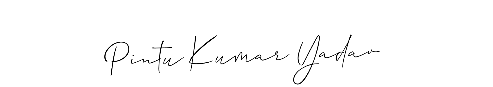 Pintu Kumar Yadav stylish signature style. Best Handwritten Sign (Allison_Script) for my name. Handwritten Signature Collection Ideas for my name Pintu Kumar Yadav. Pintu Kumar Yadav signature style 2 images and pictures png