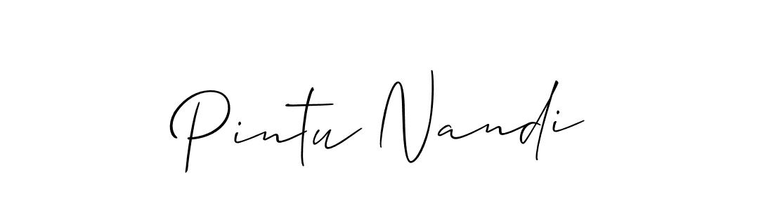 if you are searching for the best signature style for your name Pintu Nandi. so please give up your signature search. here we have designed multiple signature styles  using Allison_Script. Pintu Nandi signature style 2 images and pictures png