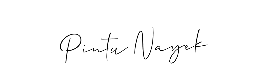 Design your own signature with our free online signature maker. With this signature software, you can create a handwritten (Allison_Script) signature for name Pintu Nayek. Pintu Nayek signature style 2 images and pictures png