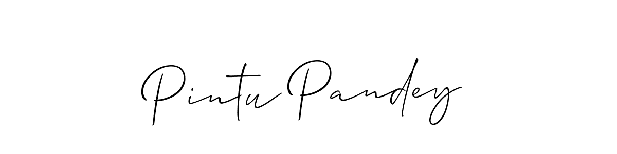 if you are searching for the best signature style for your name Pintu Pandey. so please give up your signature search. here we have designed multiple signature styles  using Allison_Script. Pintu Pandey signature style 2 images and pictures png