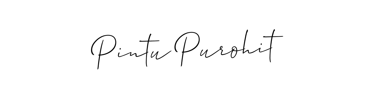 You should practise on your own different ways (Allison_Script) to write your name (Pintu Purohit) in signature. don't let someone else do it for you. Pintu Purohit signature style 2 images and pictures png