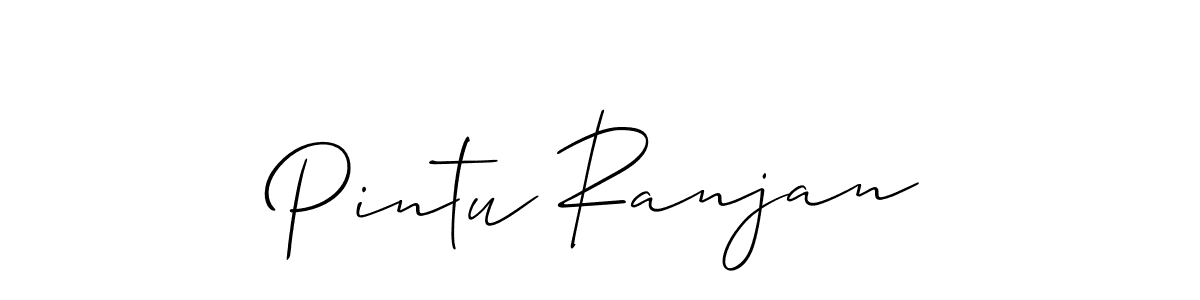 You should practise on your own different ways (Allison_Script) to write your name (Pintu Ranjan) in signature. don't let someone else do it for you. Pintu Ranjan signature style 2 images and pictures png