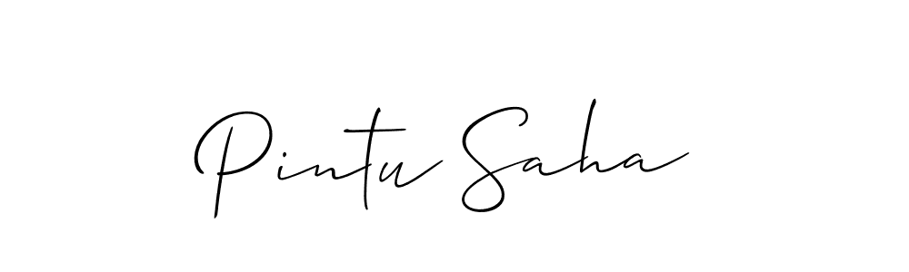 Pintu Saha stylish signature style. Best Handwritten Sign (Allison_Script) for my name. Handwritten Signature Collection Ideas for my name Pintu Saha. Pintu Saha signature style 2 images and pictures png