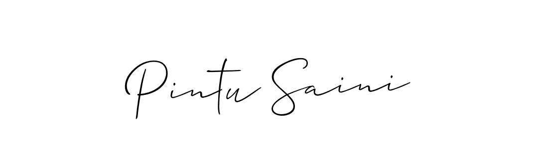 Similarly Allison_Script is the best handwritten signature design. Signature creator online .You can use it as an online autograph creator for name Pintu Saini. Pintu Saini signature style 2 images and pictures png