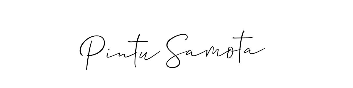 Pintu Samota stylish signature style. Best Handwritten Sign (Allison_Script) for my name. Handwritten Signature Collection Ideas for my name Pintu Samota. Pintu Samota signature style 2 images and pictures png