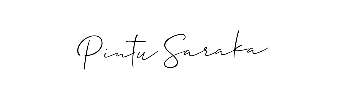 Make a beautiful signature design for name Pintu Saraka. Use this online signature maker to create a handwritten signature for free. Pintu Saraka signature style 2 images and pictures png