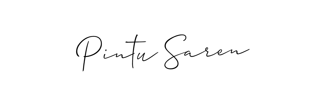 Use a signature maker to create a handwritten signature online. With this signature software, you can design (Allison_Script) your own signature for name Pintu Saren. Pintu Saren signature style 2 images and pictures png