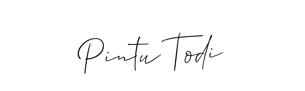 The best way (Allison_Script) to make a short signature is to pick only two or three words in your name. The name Pintu Todi include a total of six letters. For converting this name. Pintu Todi signature style 2 images and pictures png