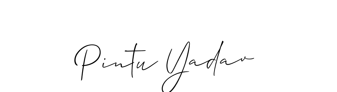 How to Draw Pintu Yadav signature style? Allison_Script is a latest design signature styles for name Pintu Yadav. Pintu Yadav signature style 2 images and pictures png