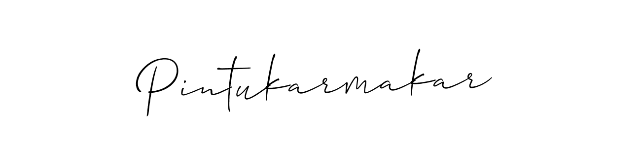 Make a beautiful signature design for name Pintukarmakar. With this signature (Allison_Script) style, you can create a handwritten signature for free. Pintukarmakar signature style 2 images and pictures png