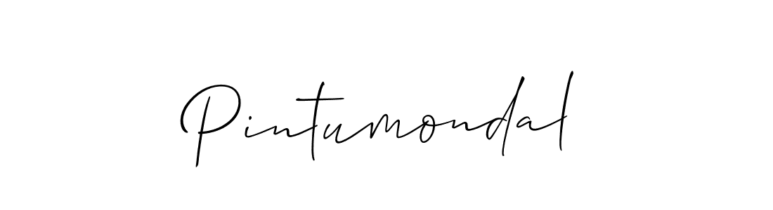 Design your own signature with our free online signature maker. With this signature software, you can create a handwritten (Allison_Script) signature for name Pintumondal. Pintumondal signature style 2 images and pictures png