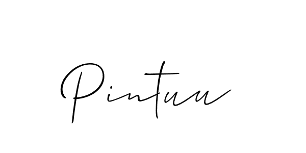 Design your own signature with our free online signature maker. With this signature software, you can create a handwritten (Allison_Script) signature for name Pintuu. Pintuu signature style 2 images and pictures png