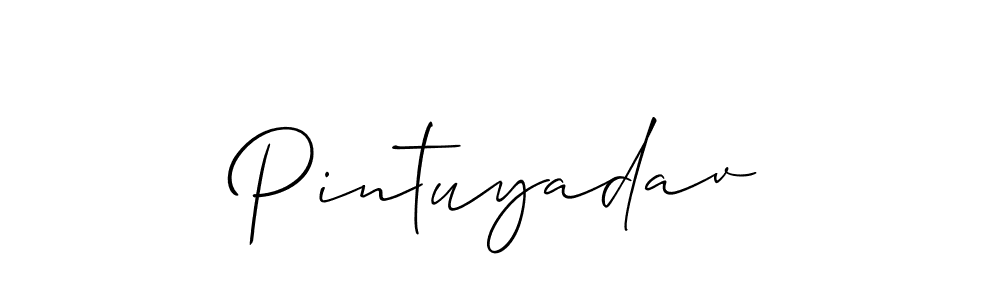 How to make Pintuyadav name signature. Use Allison_Script style for creating short signs online. This is the latest handwritten sign. Pintuyadav signature style 2 images and pictures png