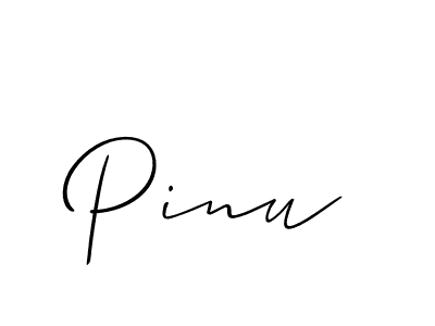 The best way (Allison_Script) to make a short signature is to pick only two or three words in your name. The name Pinu include a total of six letters. For converting this name. Pinu signature style 2 images and pictures png