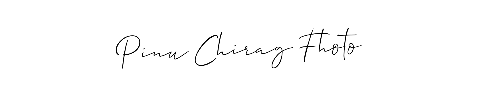 How to Draw Pinu Chirag Fhoto signature style? Allison_Script is a latest design signature styles for name Pinu Chirag Fhoto. Pinu Chirag Fhoto signature style 2 images and pictures png