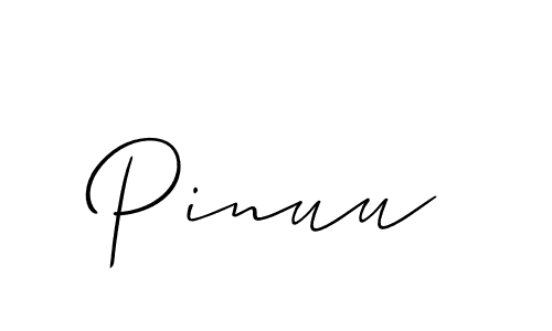 Make a beautiful signature design for name Pinuu. With this signature (Allison_Script) style, you can create a handwritten signature for free. Pinuu signature style 2 images and pictures png