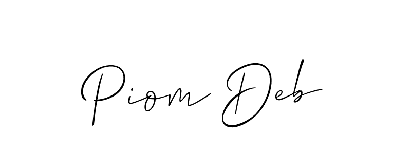 if you are searching for the best signature style for your name Piom Deb. so please give up your signature search. here we have designed multiple signature styles  using Allison_Script. Piom Deb signature style 2 images and pictures png