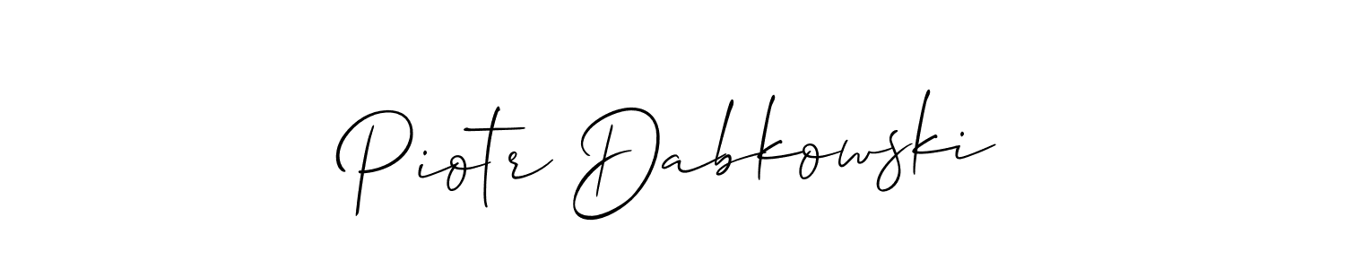 Piotr Dabkowski stylish signature style. Best Handwritten Sign (Allison_Script) for my name. Handwritten Signature Collection Ideas for my name Piotr Dabkowski. Piotr Dabkowski signature style 2 images and pictures png