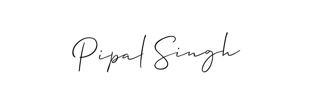 Make a beautiful signature design for name Pipal Singh. With this signature (Allison_Script) style, you can create a handwritten signature for free. Pipal Singh signature style 2 images and pictures png