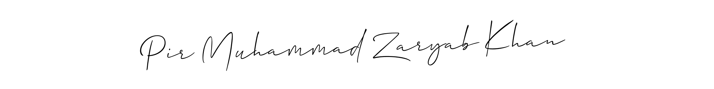 How to make Pir Muhammad Zaryab Khan name signature. Use Allison_Script style for creating short signs online. This is the latest handwritten sign. Pir Muhammad Zaryab Khan signature style 2 images and pictures png