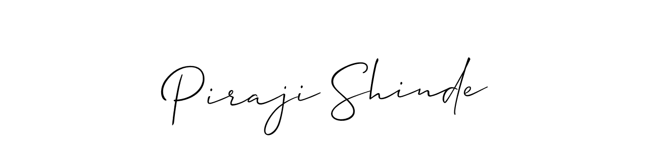 Create a beautiful signature design for name Piraji Shinde. With this signature (Allison_Script) fonts, you can make a handwritten signature for free. Piraji Shinde signature style 2 images and pictures png