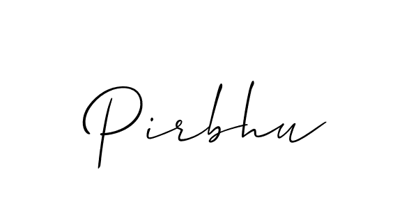 if you are searching for the best signature style for your name Pirbhu. so please give up your signature search. here we have designed multiple signature styles  using Allison_Script. Pirbhu signature style 2 images and pictures png