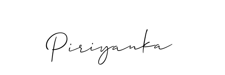 Also You can easily find your signature by using the search form. We will create Piriyanka name handwritten signature images for you free of cost using Allison_Script sign style. Piriyanka signature style 2 images and pictures png