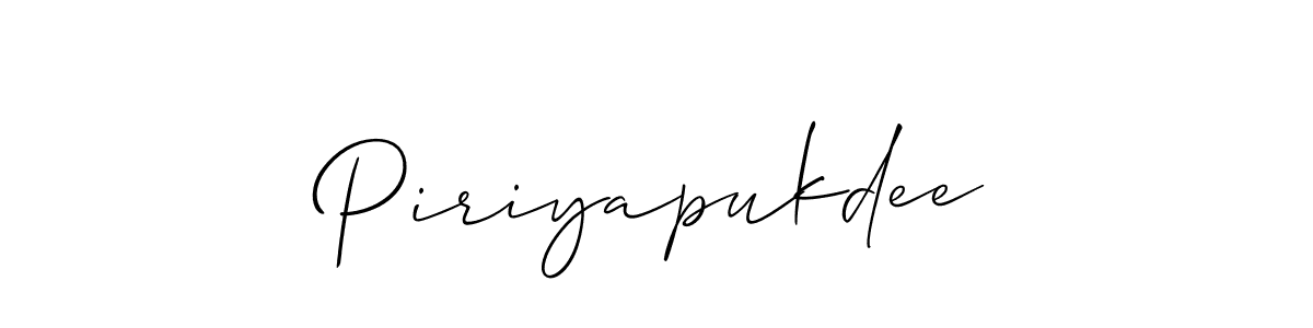 Make a short Piriyapukdee signature style. Manage your documents anywhere anytime using Allison_Script. Create and add eSignatures, submit forms, share and send files easily. Piriyapukdee signature style 2 images and pictures png