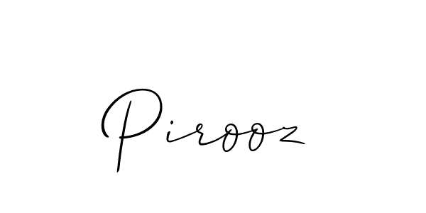 Pirooz stylish signature style. Best Handwritten Sign (Allison_Script) for my name. Handwritten Signature Collection Ideas for my name Pirooz. Pirooz signature style 2 images and pictures png