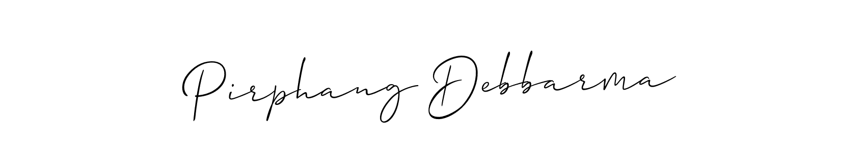 Also we have Pirphang Debbarma name is the best signature style. Create professional handwritten signature collection using Allison_Script autograph style. Pirphang Debbarma signature style 2 images and pictures png