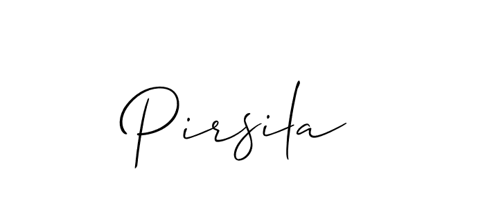 How to Draw Pirsila signature style? Allison_Script is a latest design signature styles for name Pirsila. Pirsila signature style 2 images and pictures png