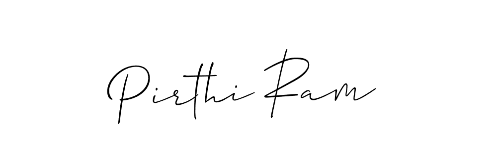 Create a beautiful signature design for name Pirthi Ram. With this signature (Allison_Script) fonts, you can make a handwritten signature for free. Pirthi Ram signature style 2 images and pictures png