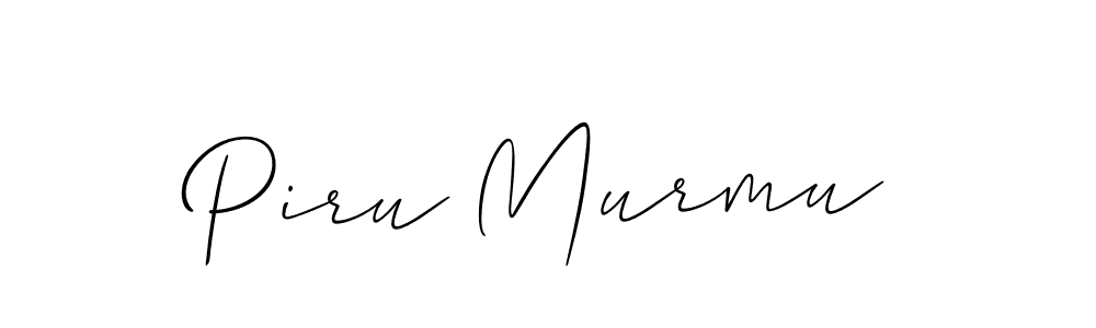 Piru Murmu stylish signature style. Best Handwritten Sign (Allison_Script) for my name. Handwritten Signature Collection Ideas for my name Piru Murmu. Piru Murmu signature style 2 images and pictures png