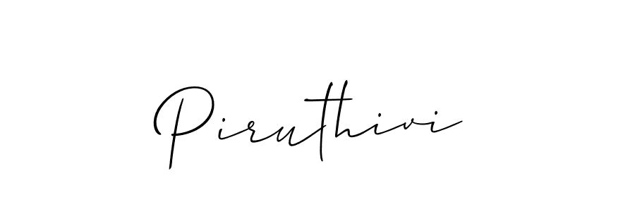 Make a beautiful signature design for name Piruthivi. With this signature (Allison_Script) style, you can create a handwritten signature for free. Piruthivi signature style 2 images and pictures png