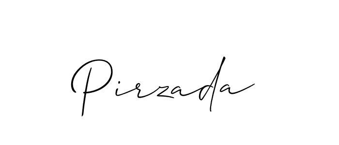 if you are searching for the best signature style for your name Pirzada. so please give up your signature search. here we have designed multiple signature styles  using Allison_Script. Pirzada signature style 2 images and pictures png