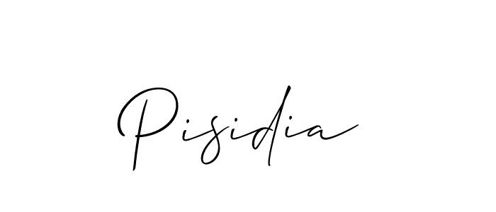 Design your own signature with our free online signature maker. With this signature software, you can create a handwritten (Allison_Script) signature for name Pisidia. Pisidia signature style 2 images and pictures png