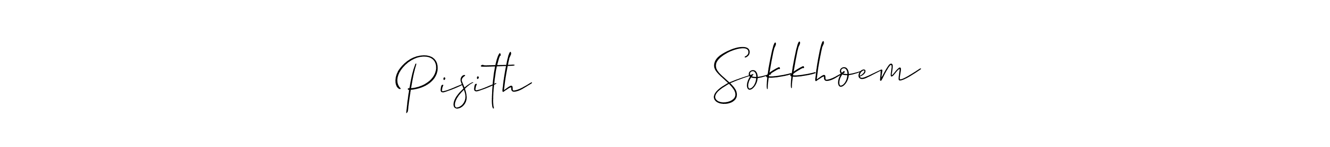 Make a beautiful signature design for name Pisith             Sokkhoem. Use this online signature maker to create a handwritten signature for free. Pisith             Sokkhoem signature style 2 images and pictures png