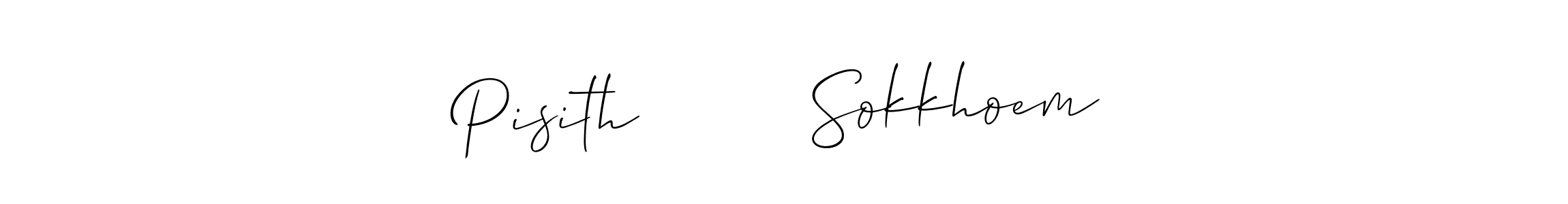 Also You can easily find your signature by using the search form. We will create Pisith         Sokkhoem name handwritten signature images for you free of cost using Allison_Script sign style. Pisith         Sokkhoem signature style 2 images and pictures png