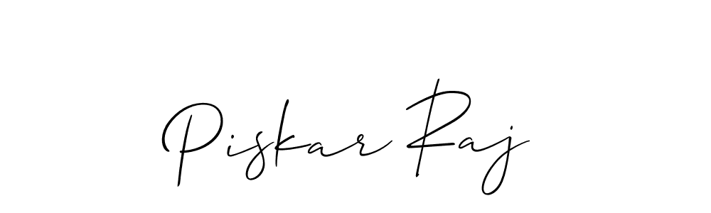It looks lik you need a new signature style for name Piskar Raj. Design unique handwritten (Allison_Script) signature with our free signature maker in just a few clicks. Piskar Raj signature style 2 images and pictures png