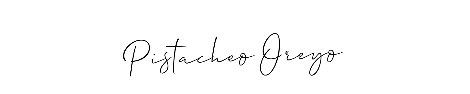 Design your own signature with our free online signature maker. With this signature software, you can create a handwritten (Allison_Script) signature for name Pistacheo Oreyo. Pistacheo Oreyo signature style 2 images and pictures png