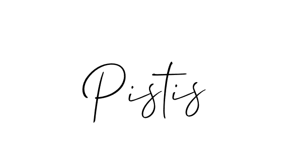 How to make Pistis signature? Allison_Script is a professional autograph style. Create handwritten signature for Pistis name. Pistis signature style 2 images and pictures png