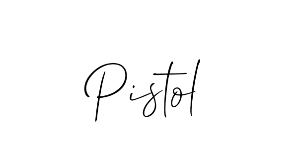 How to make Pistol name signature. Use Allison_Script style for creating short signs online. This is the latest handwritten sign. Pistol signature style 2 images and pictures png