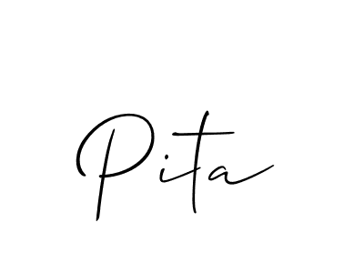 Design your own signature with our free online signature maker. With this signature software, you can create a handwritten (Allison_Script) signature for name Pita. Pita signature style 2 images and pictures png