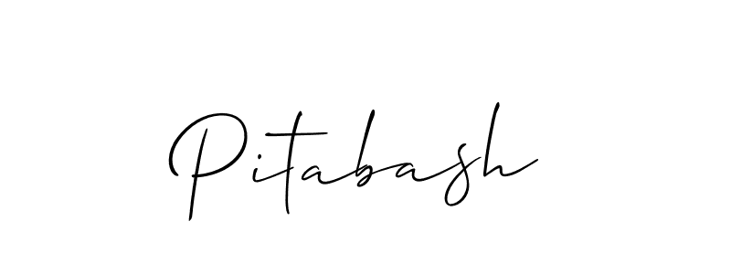 Make a beautiful signature design for name Pitabash. With this signature (Allison_Script) style, you can create a handwritten signature for free. Pitabash signature style 2 images and pictures png