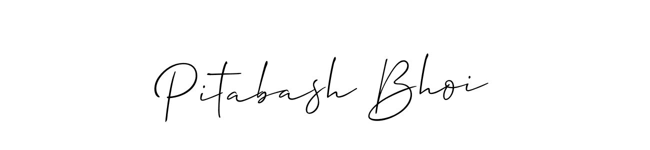How to make Pitabash Bhoi name signature. Use Allison_Script style for creating short signs online. This is the latest handwritten sign. Pitabash Bhoi signature style 2 images and pictures png